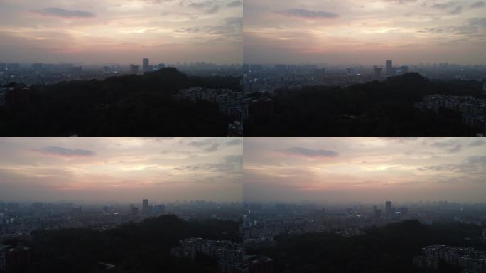 城市夜景黄昏景观