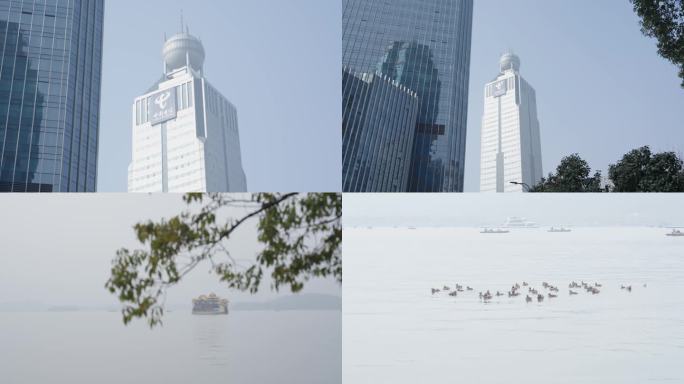 钱塘江畔的现代都市