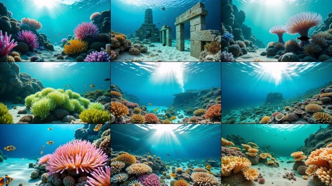 海底世界海底生物深海奇观