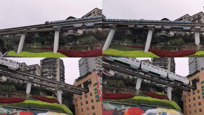 重庆轻轨穿楼景观-李子坝