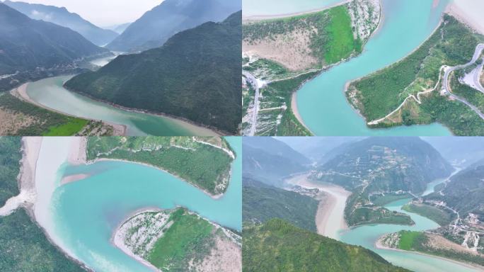 文县 三江交汇 河流 白龙江