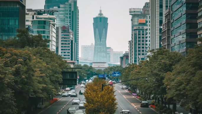 杭州城市地标航拍延时宣传片