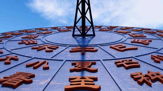 日晷时间变化延时
