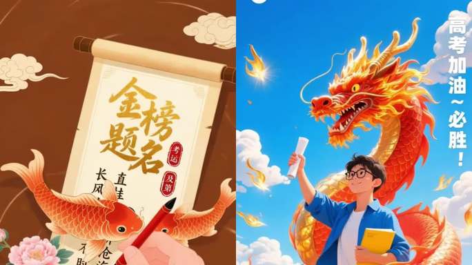 中考 高考 金榜题名学子跃龙门 高考祝愿