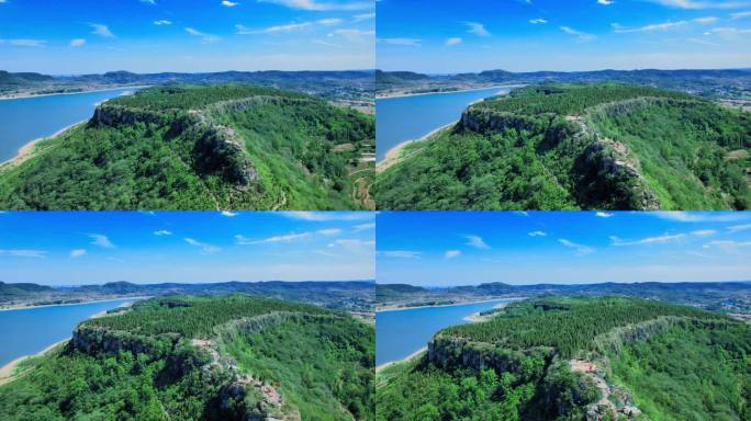 湖光山色自然风光跋山水库鹰嘴崮