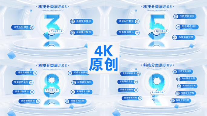 干净框架结构文字信息展示AE模版