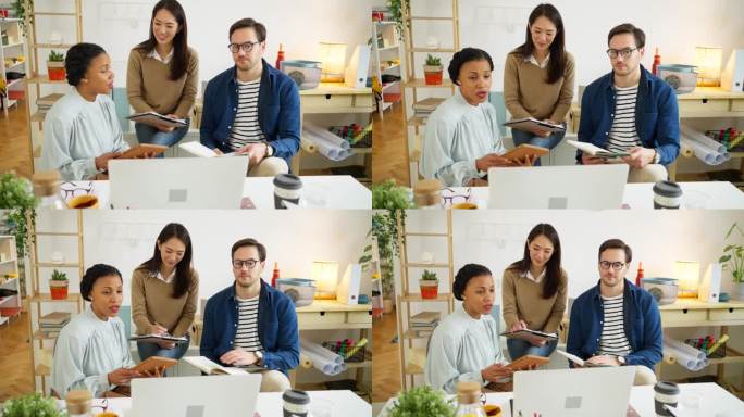 商务人士一起在办公室工作