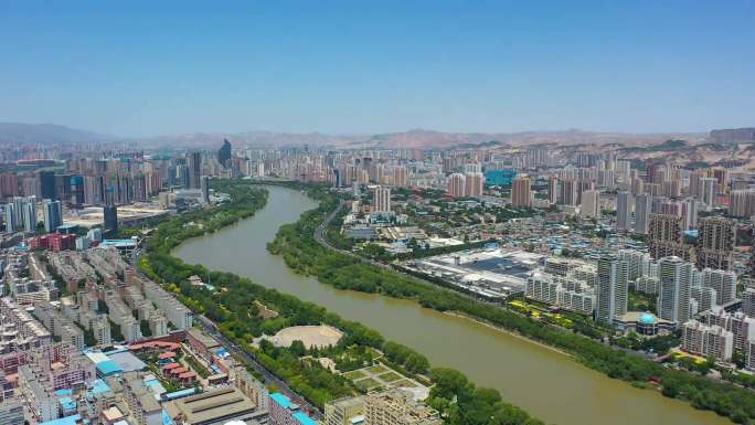 航拍七里河区 兰石豪布斯卡 爱尔眼科