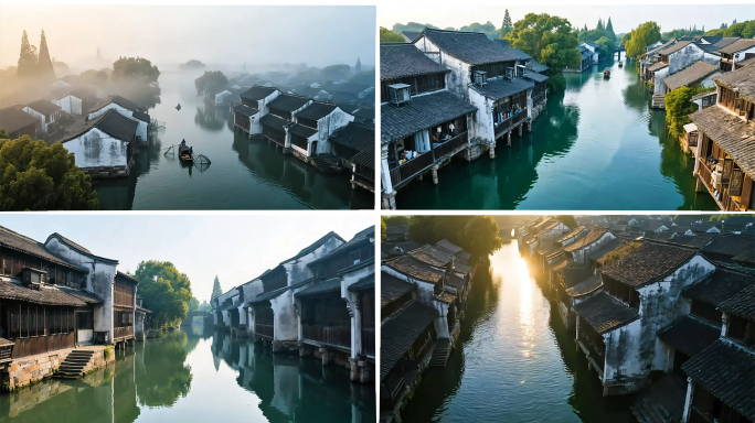 江南水乡小桥流水人家古镇风光