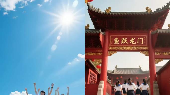 朋友圈竖屏高考加油祝福金榜题名