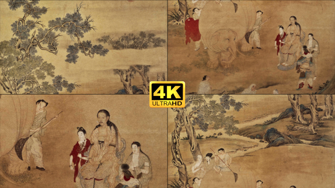 乾隆皇帝洗象 丁观鹏