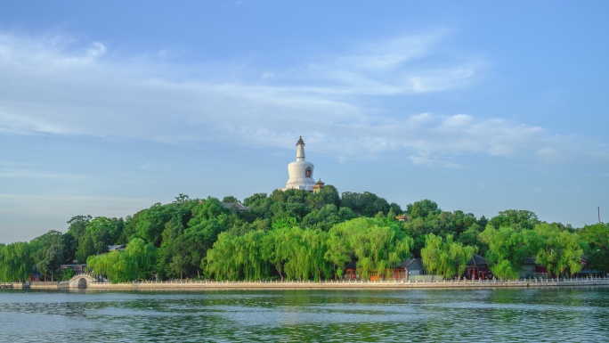 8K延时 北京北海公园琼华岛白塔延时