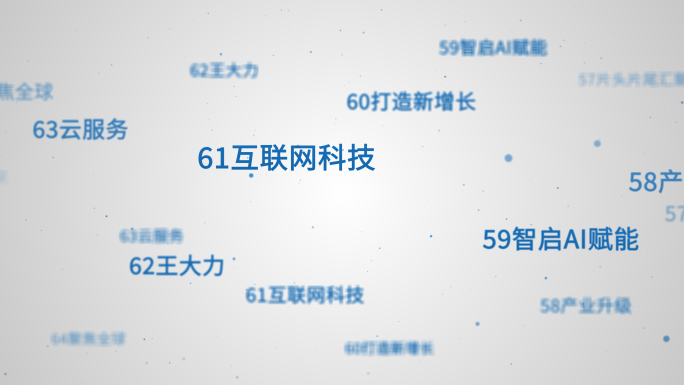 六款无插件科技文字冲屏元素上升AE模板