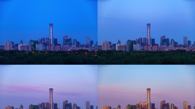 6K北京CBD夜转日延时摄影