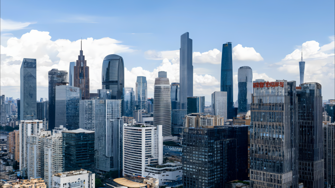 广州地标建筑城市风光日景夜景延时摄影