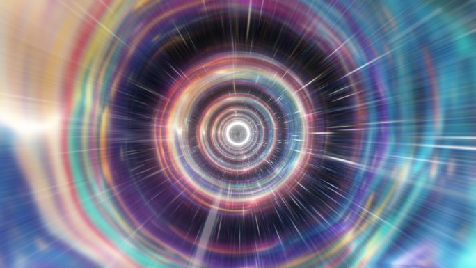 炫彩梦幻隧道穿梭转场时空穿梭