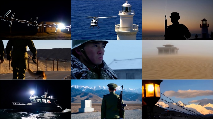 国境边疆哨所 边防战士