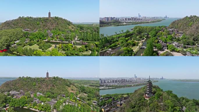 镇江焦山航拍素材