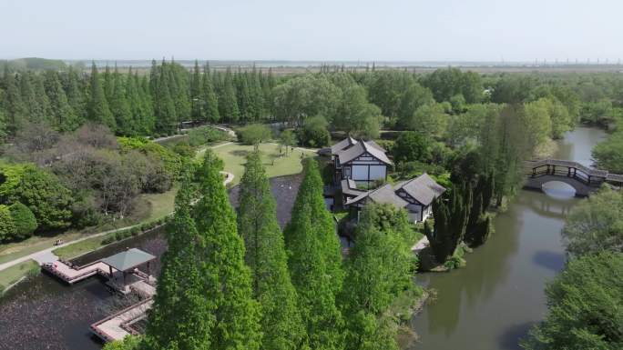 镇江北固山风景区航拍素材