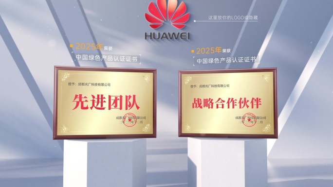 企业获奖荣誉奖牌证书展示