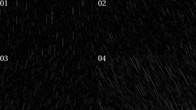四款4k下雨素材包无缝循环