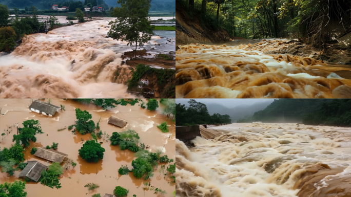 洪水灾害山洪暴发地质洪涝灾害