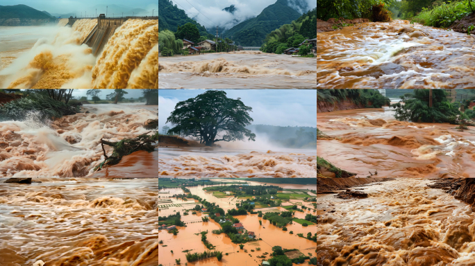 洪水灾害山洪暴发地质洪涝灾害