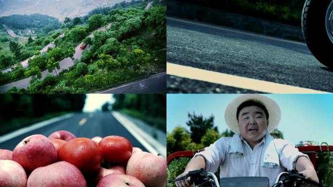 农民驾驶三轮车在盘山公路上行驶