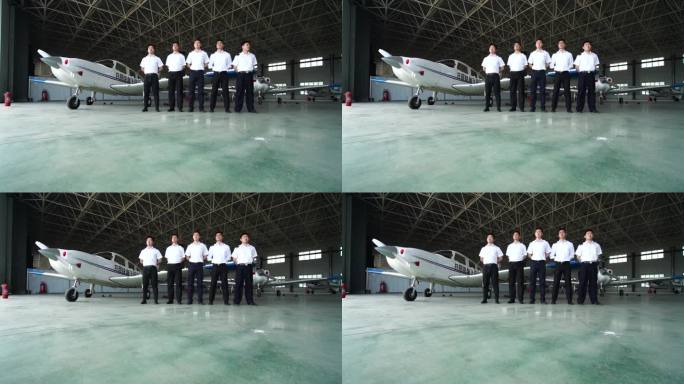 小型飞机航空团队风采展示