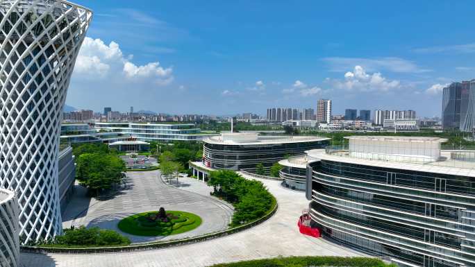 4K航拍东莞滨海湾新区