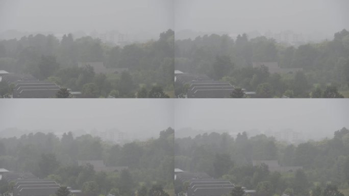 大雨落在郊区