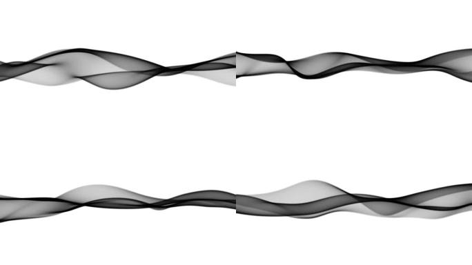 摘要波线(循环4k)。黑与白