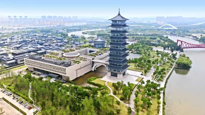 江苏扬州城市地标航拍