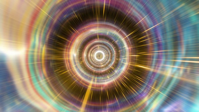 炫彩梦幻隧道穿梭转场时空穿梭