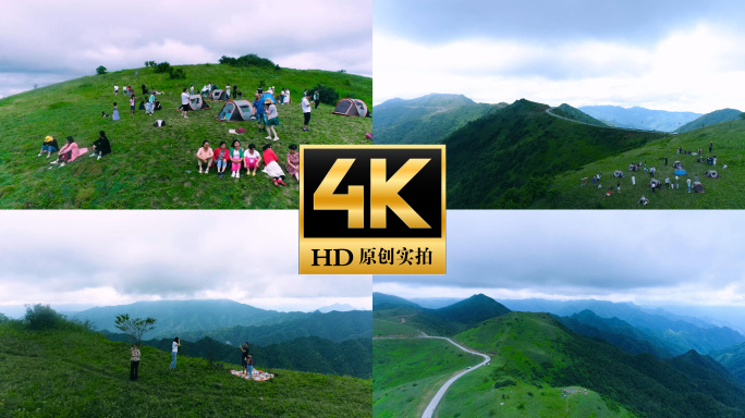 户外露营 山顶露营游玩 郊游聚会踏青玩耍