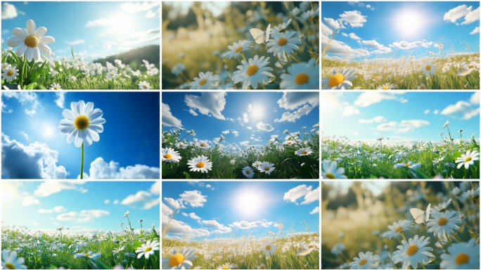 花海 雏菊 唯美夏日