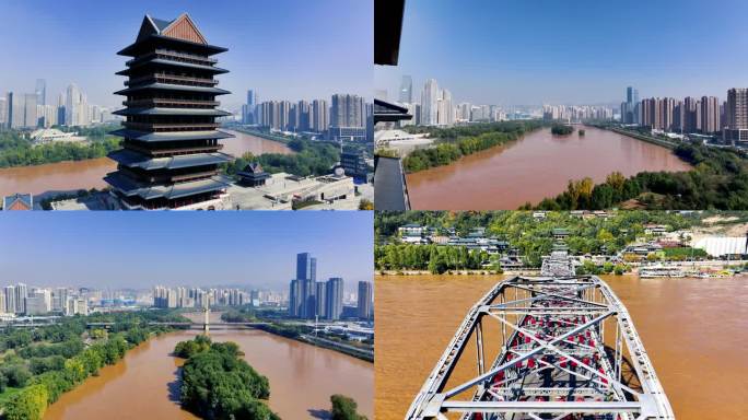 兰州市 中山桥、黄河楼