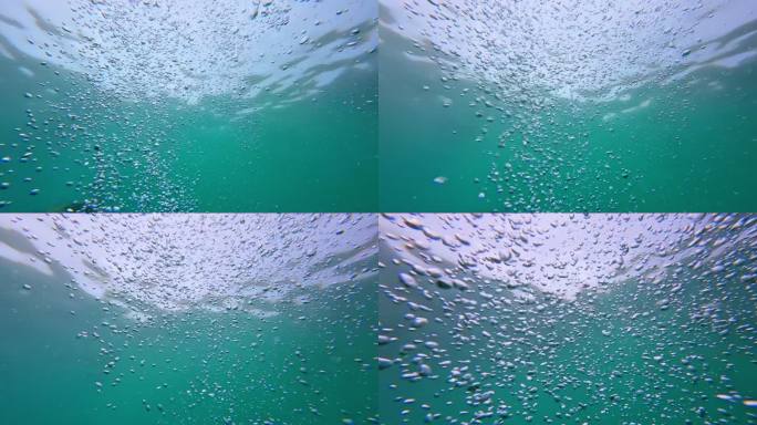 水下气泡上升 水下气泡