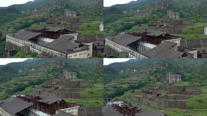 台湾，九分- 2023年5月:从空中俯瞰山上的废弃建筑