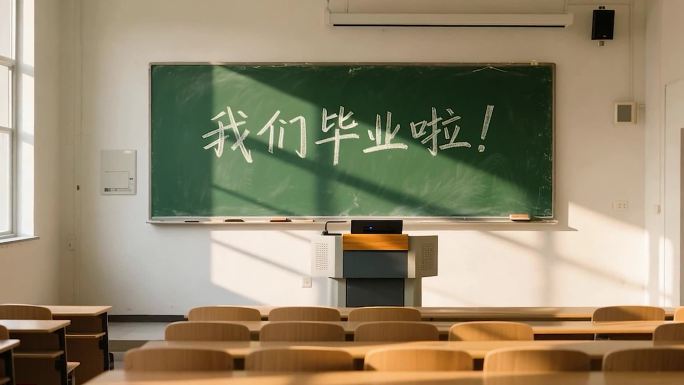 初中高中大学教室 毕业啦