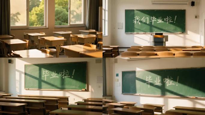 初中高中大学教室 毕业啦