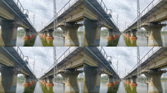 河流上的铁路桥梁