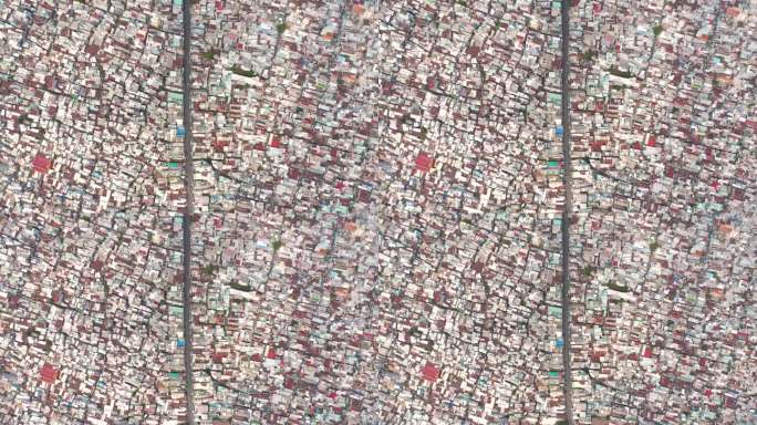 越南河内- 2023年5月:河内郊区鸟瞰图。从上面看住宅楼。