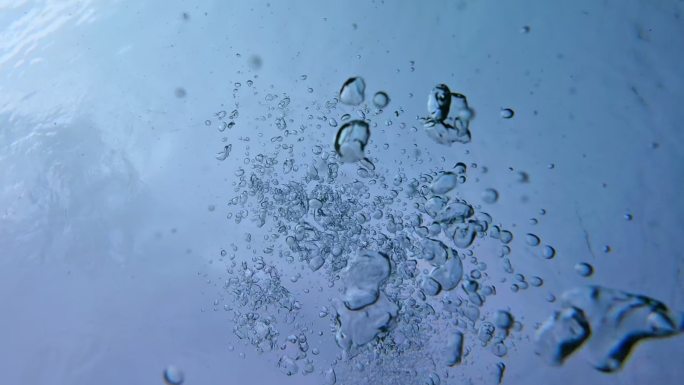 水中气泡特写溺水