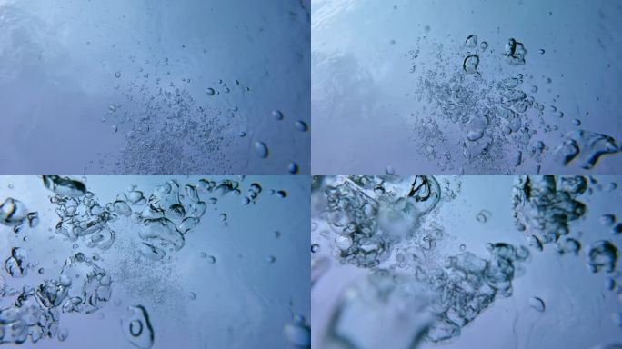 水中气泡特写溺水