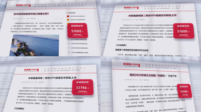 媒体热点新闻网站头条报道网页展示