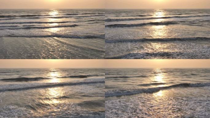 夕阳下的海滩
