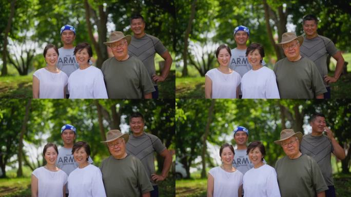 可持续和有机农业社区和家庭在农业领域的肖像