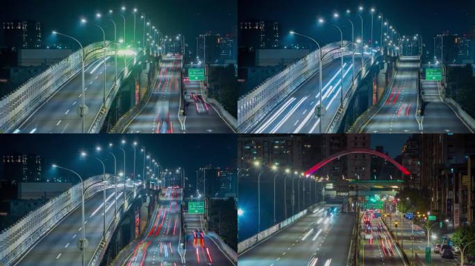 台湾，台北- 2023年5月:台北市中心的延时街景镜头。商业区和住宅区。