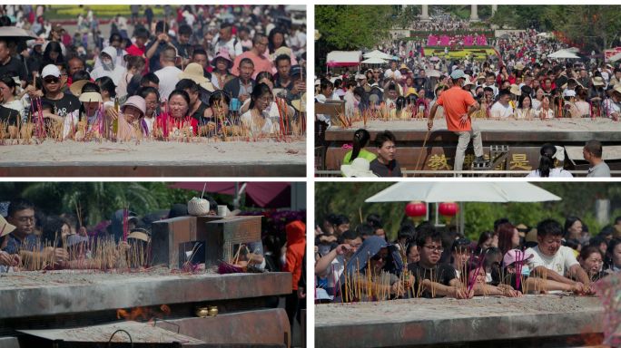 香客祈福香火旺盛三亚南山旅游区